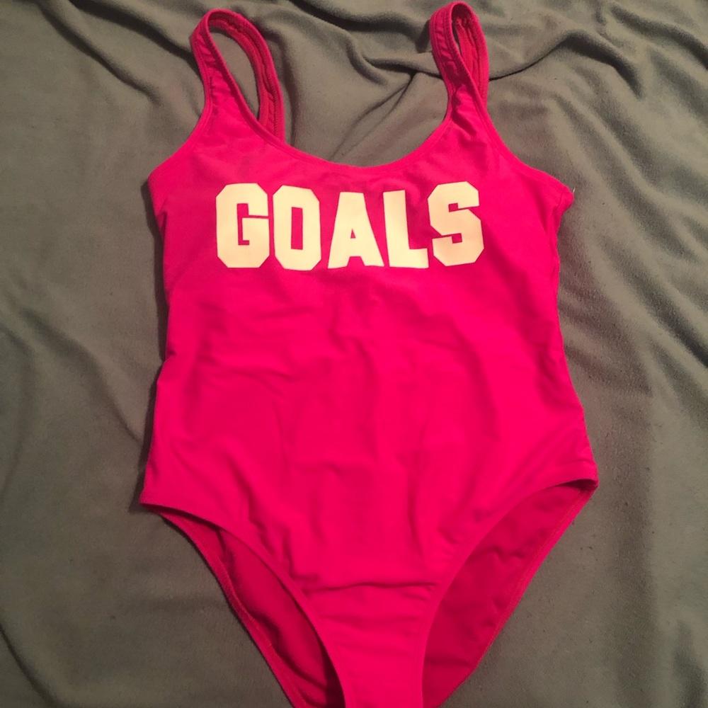 “Goals” One Piece Bathing Suit